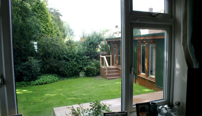 View of Granny Annex from the house kitchen window